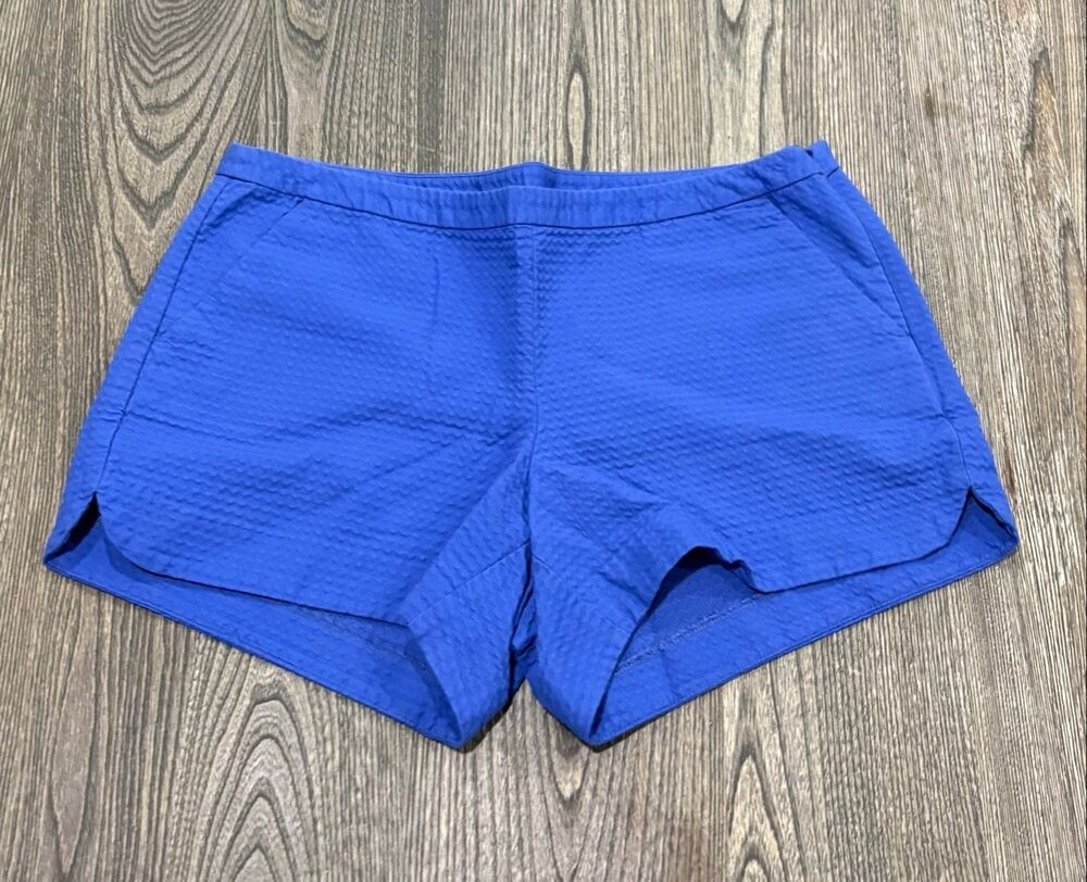 Lilly Pulitzer Women's Textured Flat Front Adie Shorts Periwinkle Blue Size 10